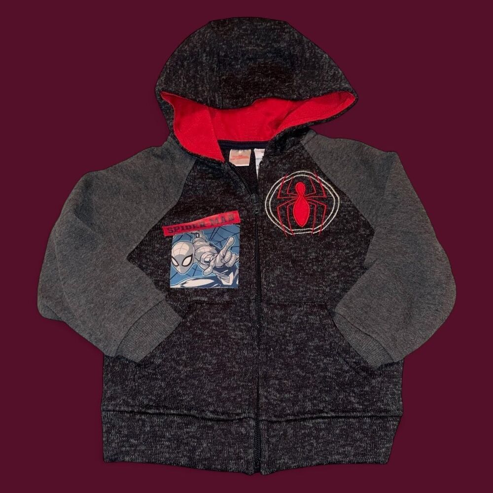 Marvel Men's Grey and Black Hoodie